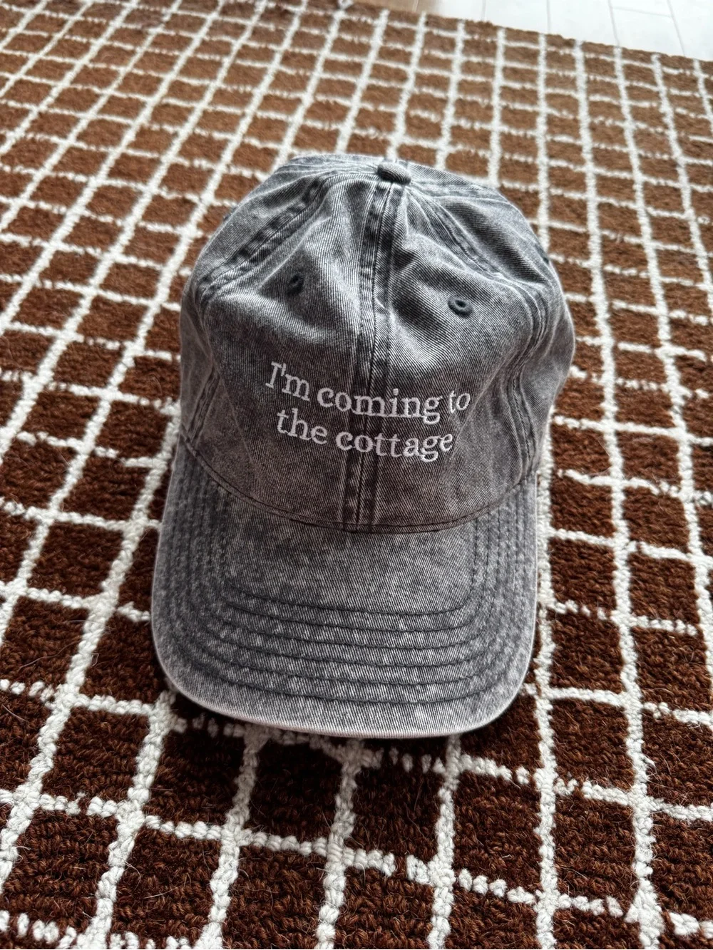 Heated Rivalry I’m Coming to the Cottage Dad Hat Gray NWOT